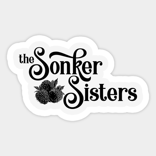 Sonker Sisters Black Sticker by Sara Howard